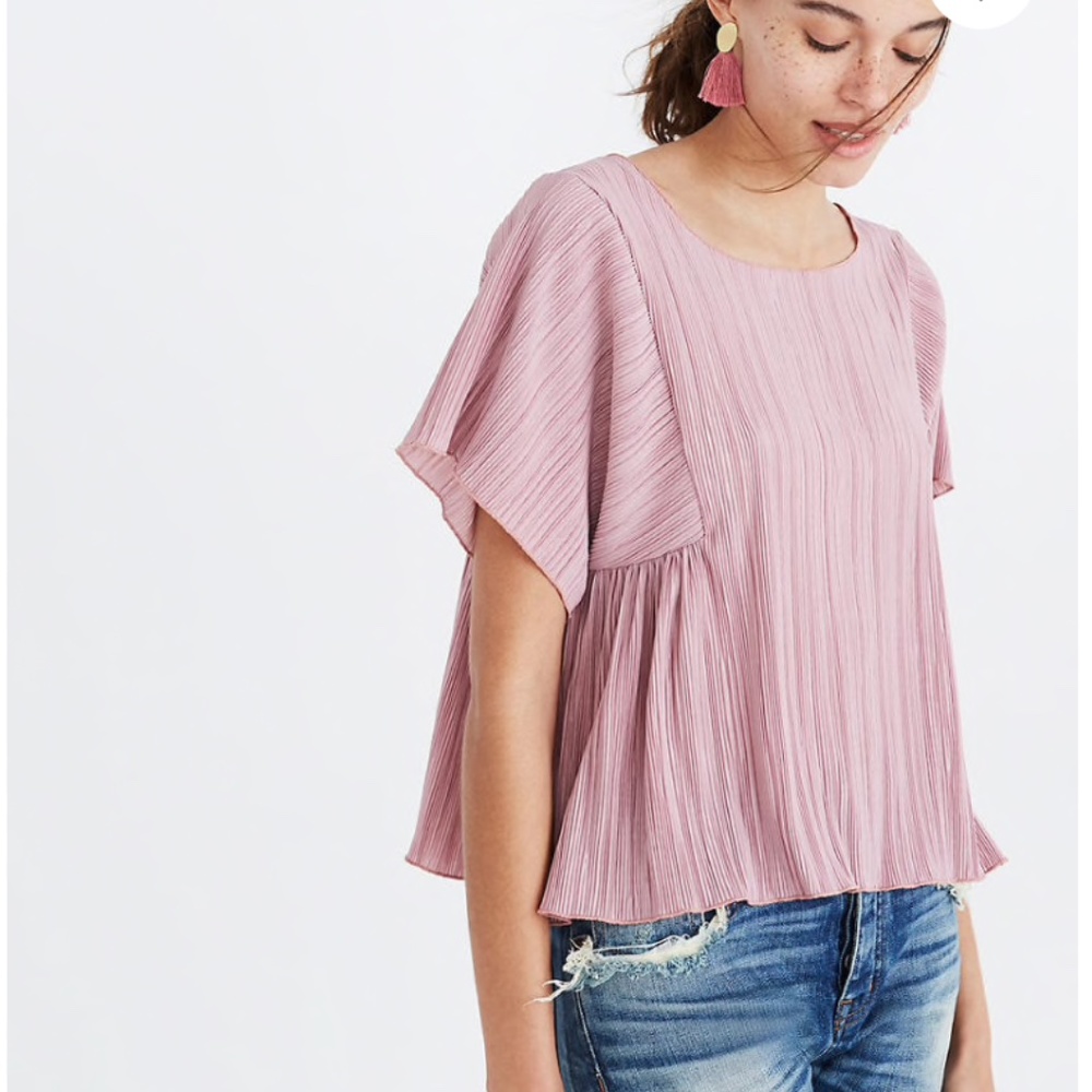Madewell Flowy Micropleat Top